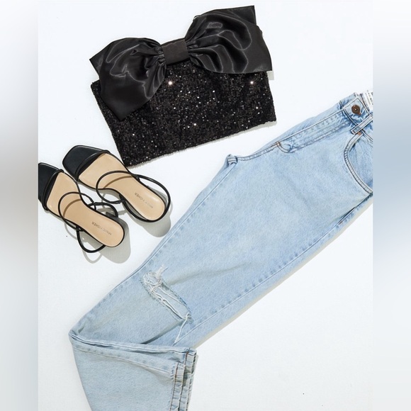 New Wildfox Couture Alston top sequin with bow size Medium - Picture 10 of 10